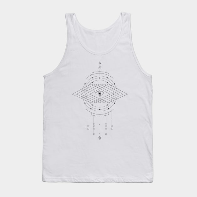 Geometric eye Tank Top by Khalipsum